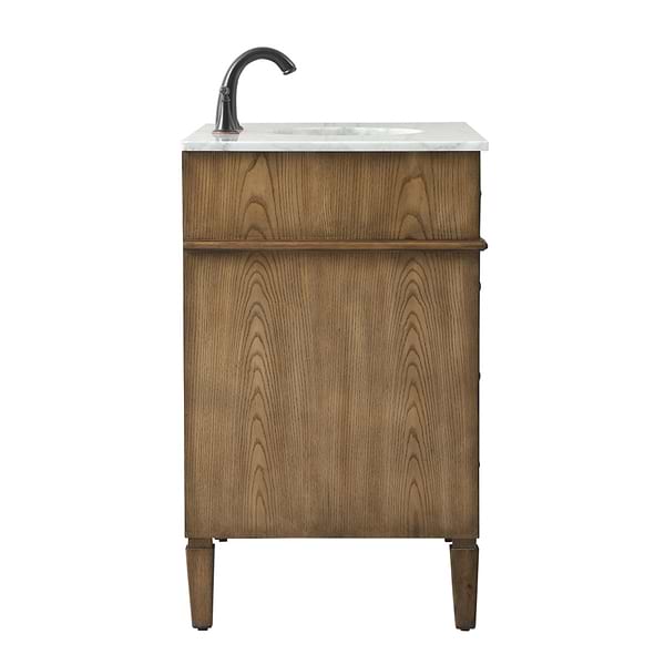 Montair Dark Brown 36" Single Vanity With Carrara White Marble Top
