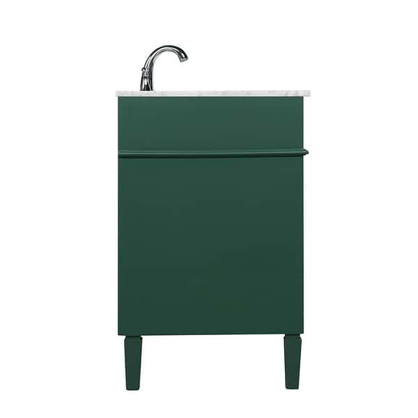 Montair Green 36" Single Vanity With Carrara White Marble Top