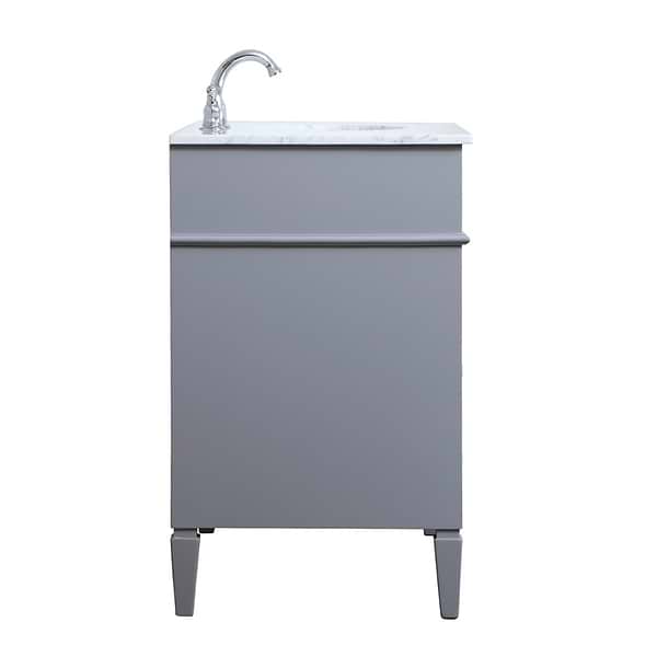 Montair Gray 36" Single Vanity With Carrara White Marble Top