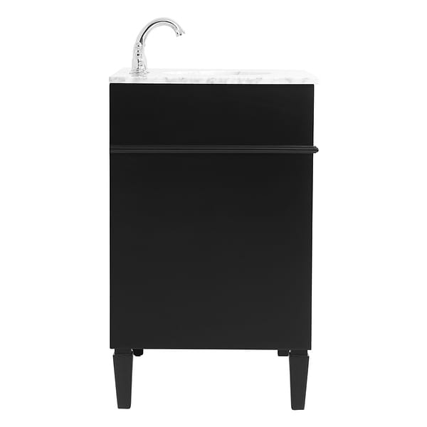 Montair Black 48" Single Vanity With Carrara White Marble Top