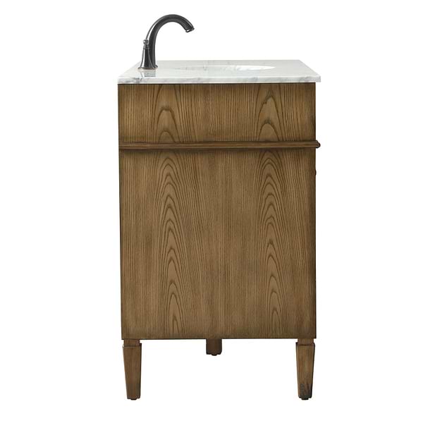 Montair Dark Brown 48" Single Vanity With Carrara White Marble Top