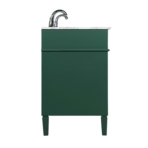 Montair Green 60" Double Vanity With Carrara White Marble Top