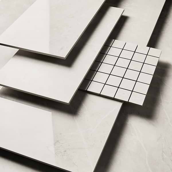 Boscato Cream White 3x24 Marble Look Polished Porcelain Bullnose