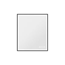 Mage Matte Black 30x36" Framed Rectangle LED Mirror | TileBar.com