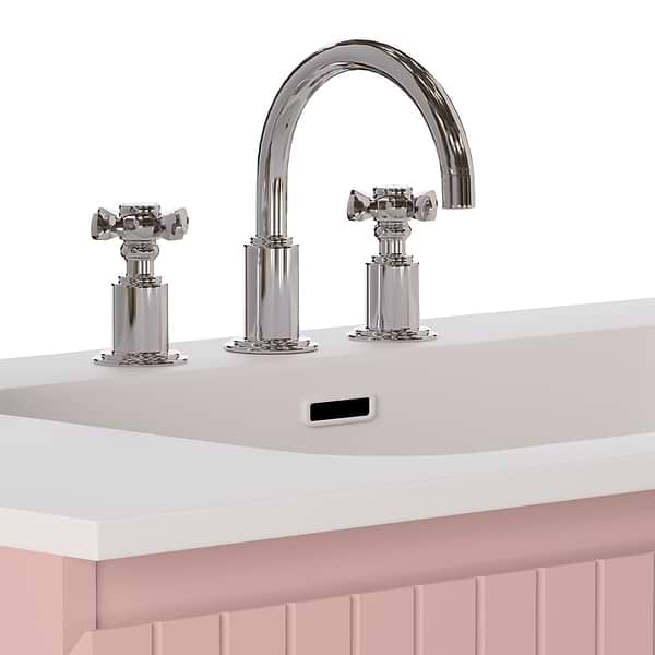 Prima Rose Pink 42" Single Vanity with Integrated Solid Surface Top