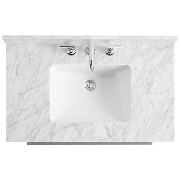 Nora Gray 36" Single Vanity with Carrara Marble Top