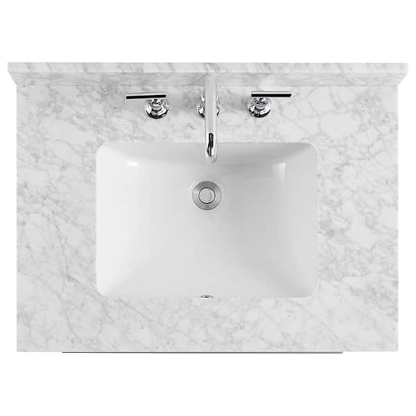Nora Gray 30" Single Vanity with Carrara Marble Top