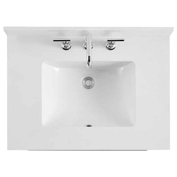 Nora Gray 30" Single Vanity with Pure White Quartz Top