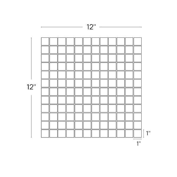 Skyline Gray 1x1 Honed Marble Mosaic Tile