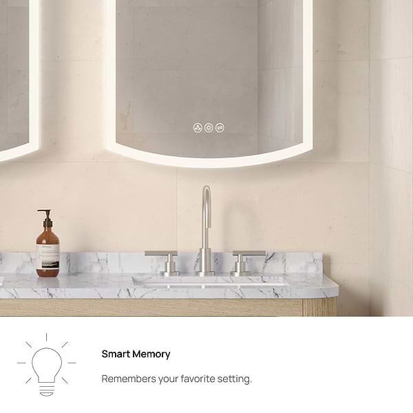 Radium Silver 24x38" Rectangle Recessed or Wall Mounted Right-Hand LED Medicine Cabinet with Mirror in Silver, View 7, open zoomed image
