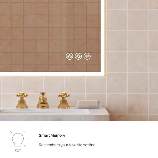 Rige 36x36" Square LED Mirror
