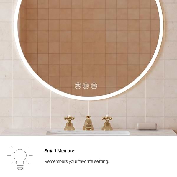 Rige 32" Round LED Mirror