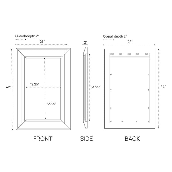 James Martin Vanities Solene Seaside Oak 28x42" Rectangle Mirror
