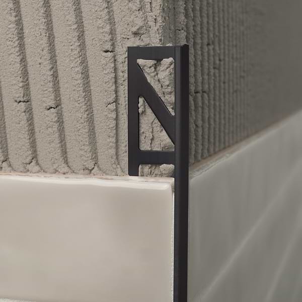Essential Trims by Blanke Powder-Coated Coal Black 1/2" (12.5mm) Edge Protector Trim