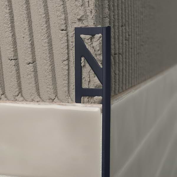 Essential Trims by Blanke Powder-Coated Coal Black 3/8" (10mm) Edge Protector Trim