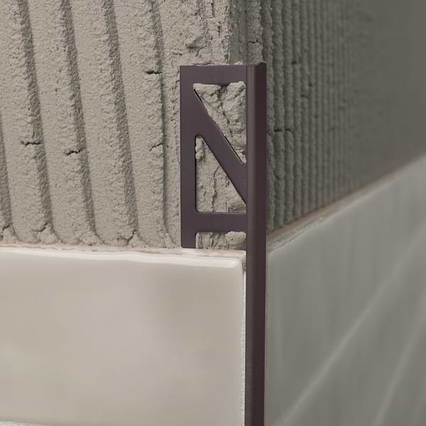 Essential Trims by Blanke Powder-Coated Industrial Rust 1/2" (12.5mm) Edge Protector Trim