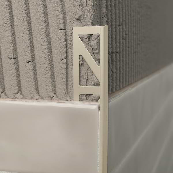 Essential Trims by Blanke Brushed Anodized Royal Champagne 1/2" (12.5mm) Edge Protector Trim