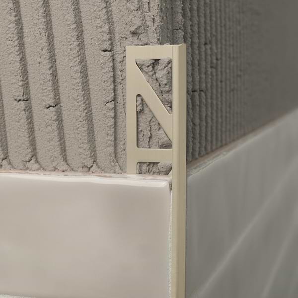 Essential Trims by Blanke Brushed Anodized Royal Champagne 3/8" (10mm) Edge Protector Trim