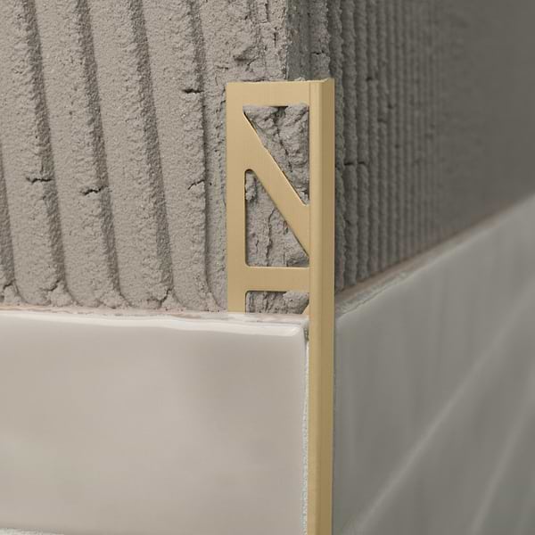 Essential Trims by Blanke Brushed Anodized Satin Gold 3/8" (10mm) Edge Protector Trim