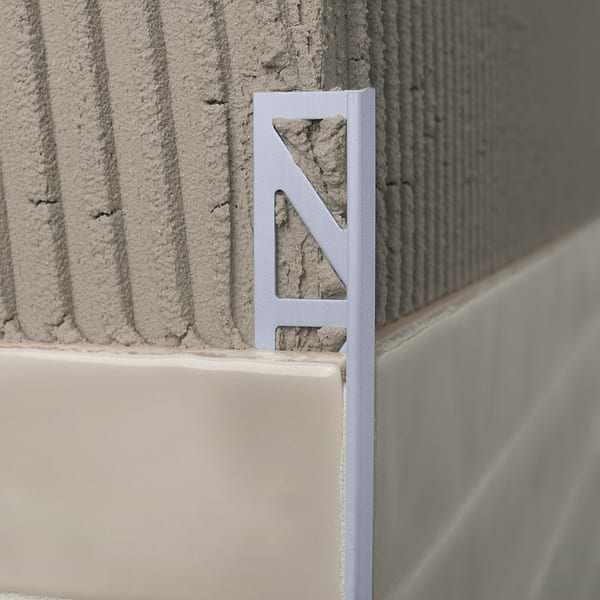 Essential Trims by Blanke Powder-Coated Sugar White 1/2" (12.5mm) Edge Protector Trim