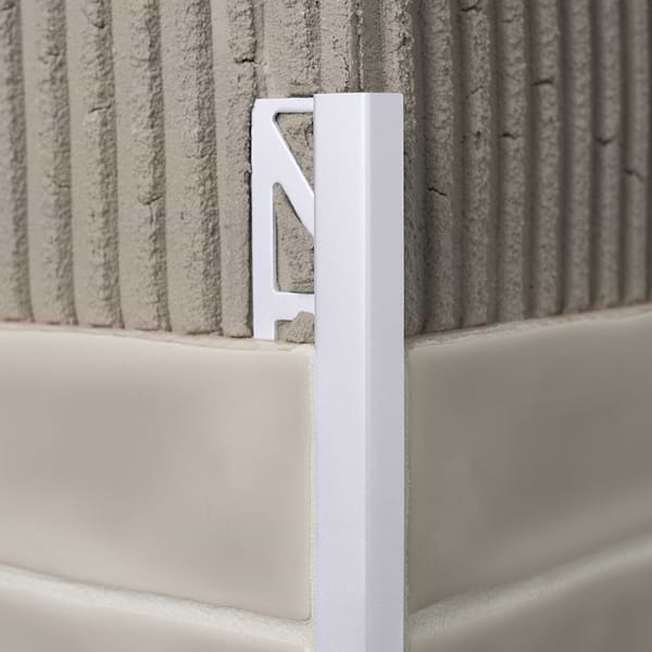 Essential Trims by Blanke Powder-Coated Sugar White 7/16" (11mm) Cubeline