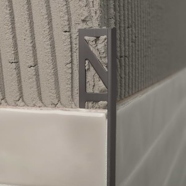 Essential Trims by Blanke Brushed Anodized Titanium Bronze 3/8" (10mm) Edge Protector Trim