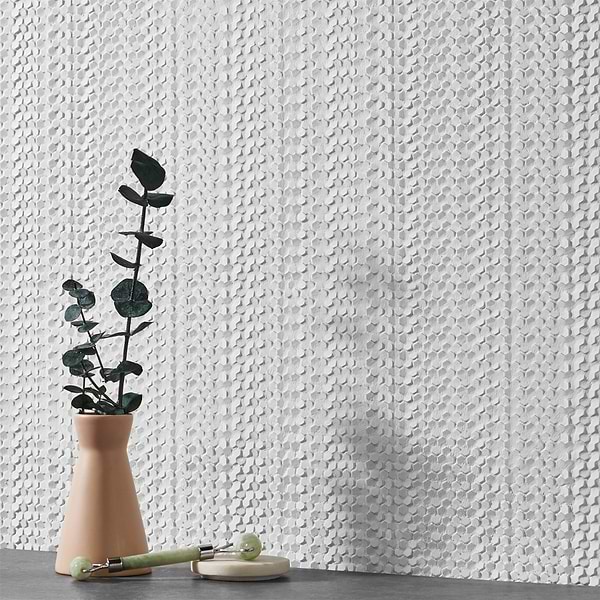 Sound Echo 3D White Resin Mosaic Tile