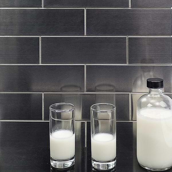 Stainless Steel 2x6 Matte Subway Tile