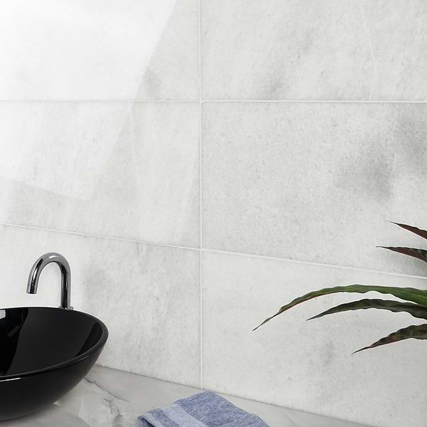 Biarritz White 12x24 Polished Marble Tile