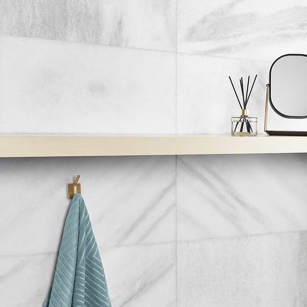 Biarritz White 12x24 Honed Marble Tile
