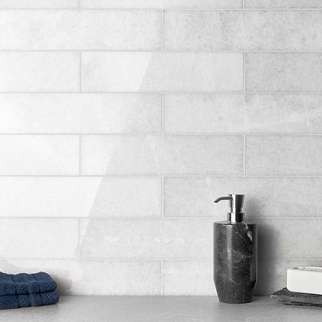 Snow White 3x12 Polished Marble Tile