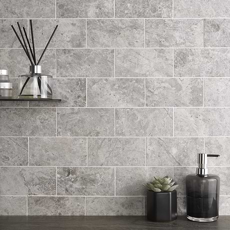 Tundra Gray 3x6 Honed Limestone Tile