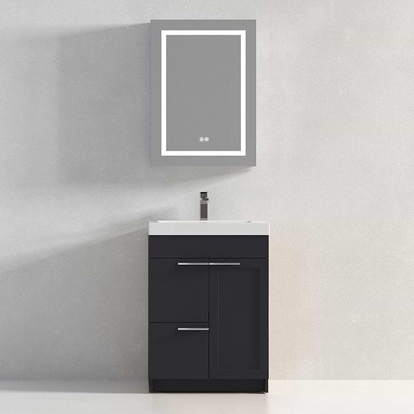 Mona Charcoal Gray 24'' Vanity with Acrylic Counter