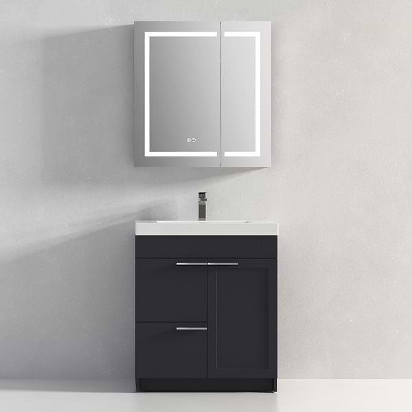 Mona 30" Charcoal Gray Vanity And Counter