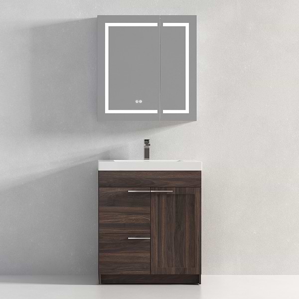 Mona 30" Cali Walnut Vanity And Counter