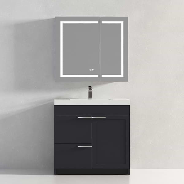 Mona 36" Charcoal Gray Vanity And Counter