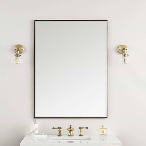 James Martin Vanities Rohe Champagne Brass 30x40" Rectangle Mirror