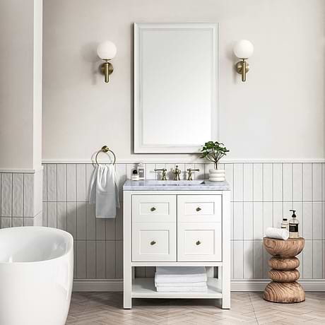 James Martin Vanities Breckenridge Bright White 30
