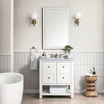 James Martin Vanities Breckenridge Bright White 30" Single Vanity without Top
