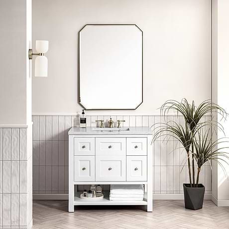 James Martin Vanities Breckenridge Bright White 36