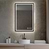Mage Matte Black 24x36" Framed Rectangle LED Mirror