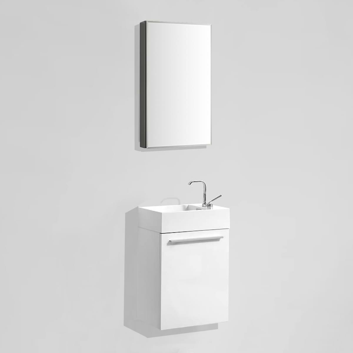 Vita Beveled 15x26" Rectangle Recessed or Wall Mounted Medicine Cabinet with Mirror; in Silver Aluminum; in Style Ideas Classic, Modern, Transitional