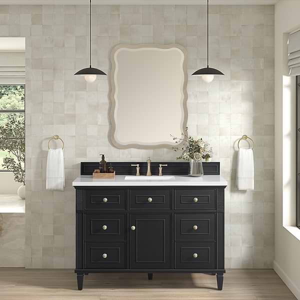 James Martin Vanities Rowyn Natural 28x38" Wavy Rectangle Mirror