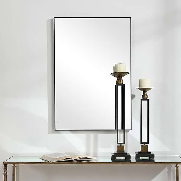 Everyday Dawn Black 21x31" Rectangle Mirror