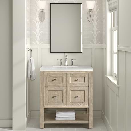 James Martin Vanities Breckenridge Whitewashed Oak 30