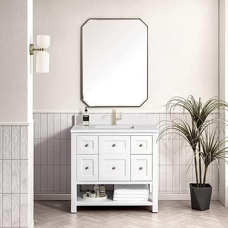 James Martin Vanities Breckenridge Bright White 36