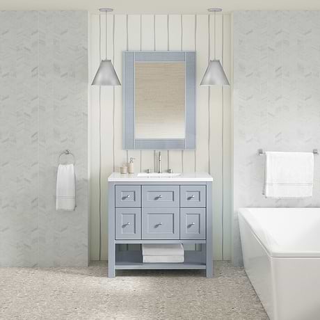 James Martin Vanities Breckenridge Serenity Blue 36