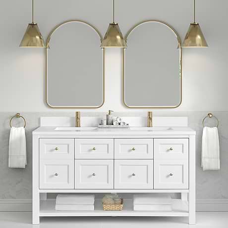 James Martin Vanities Breckenridge Bright White 60