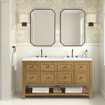 James Martin Vanities Breckenridge Light Natural Oak 60" Double Vanity without Top