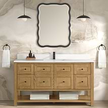 James Martin Vanities Breckenridge Light Natural Oak 60" Single Vanity without Top